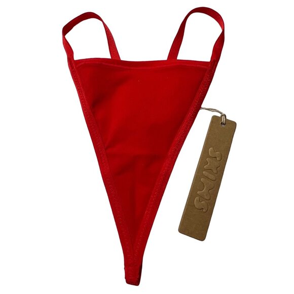 SKIMS Fits Everybody Crossover Bralette + T-String Thong Ruby XXS - Picture 8 of 13